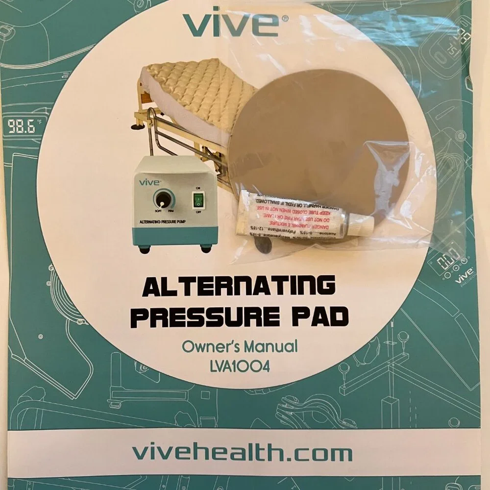 Vive Alternating Pressure Pad Air Mattress Topper with Ultra Quiet Pump LVA1004